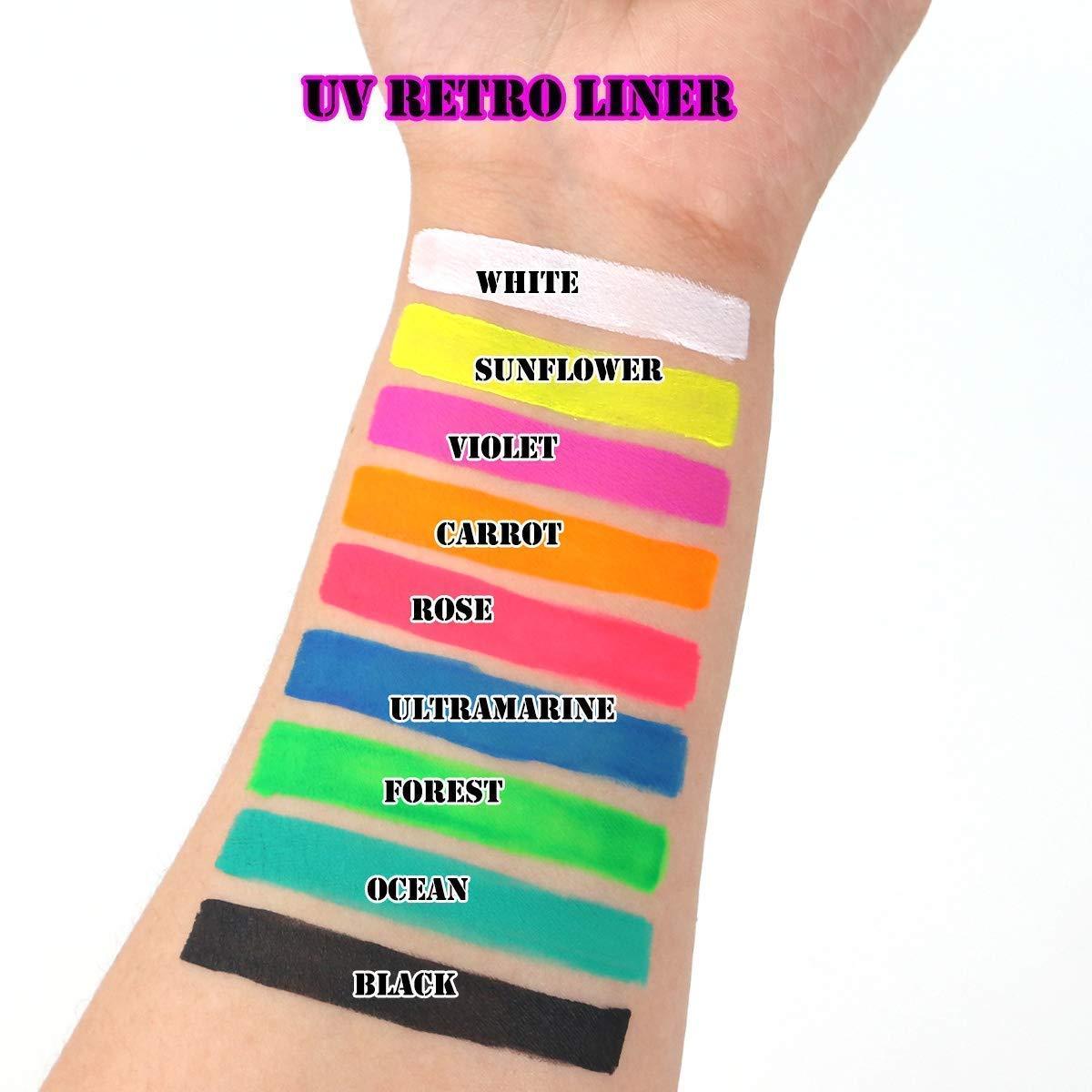 Bowitzki 9 Colors Sparkling Water Activated Eyeliner Retro Hydra Eye Liner  Cake Aqua Makeup Metallic Pearly Shimmer Long Lasting Face Body Paint