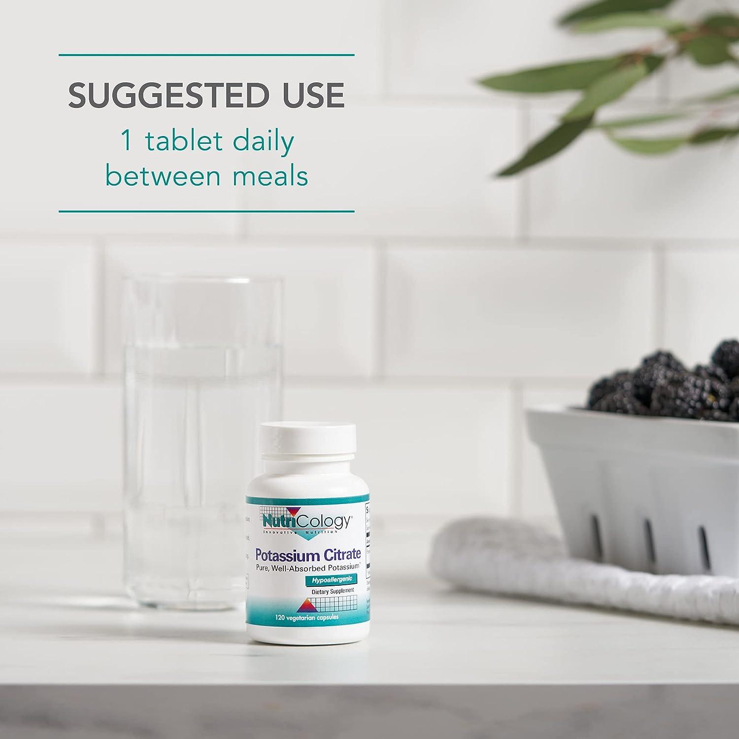 NutriCology Potassium Citrate Pure WellAbsorbed Potassium 120