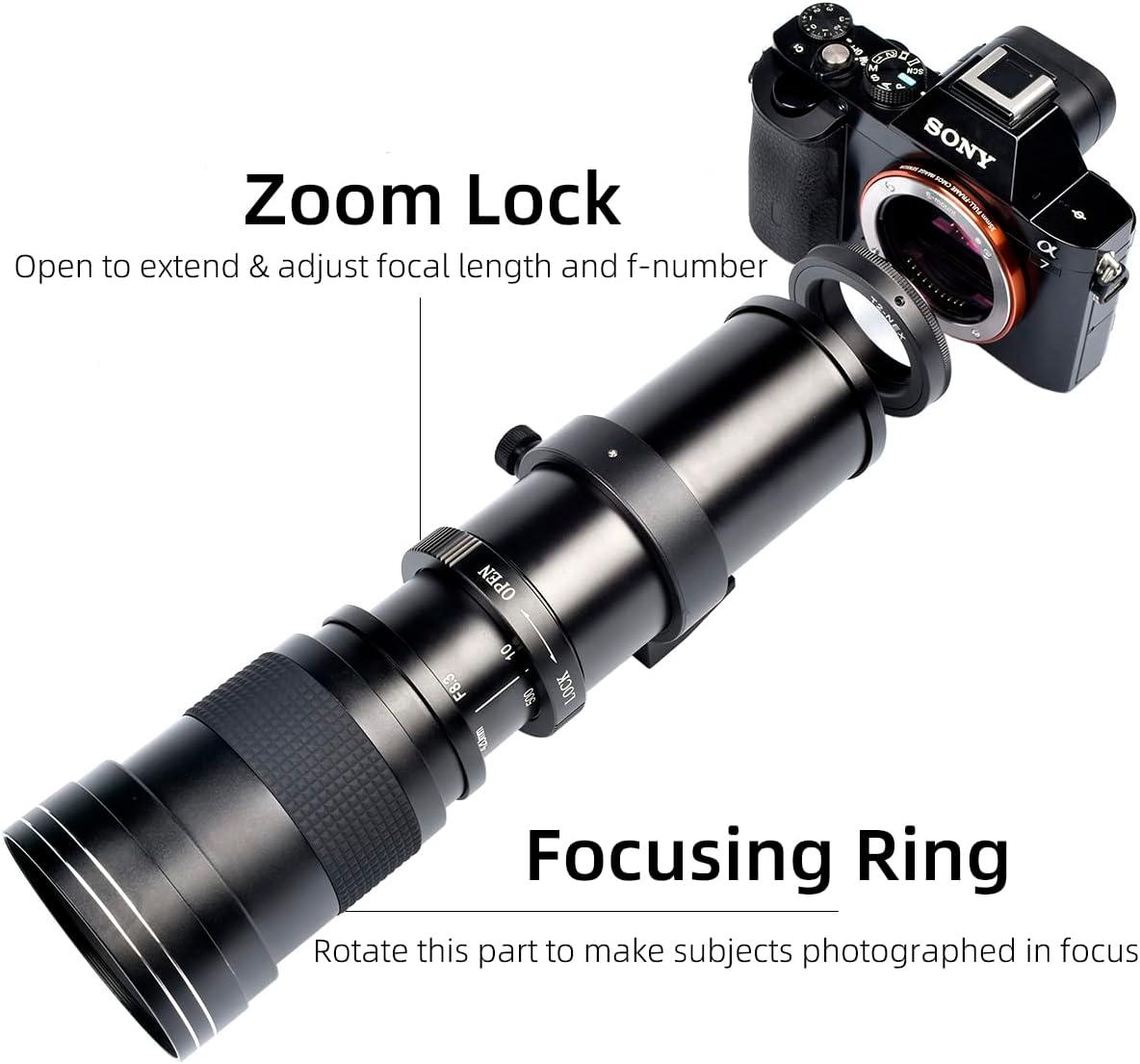 Appareil Photo Lightdow 420-800mm Manual Zoom Telephoto Lens