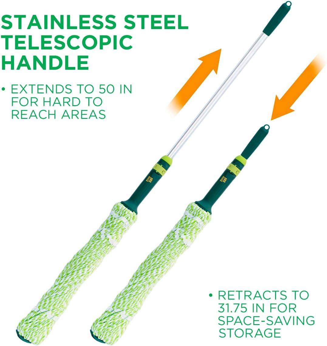 Pine-Sol Microfiber Self-Wringing Twist Mop | Household Cleaning Tool for  Tile, Linoleum, Laminate Floors | Extendable Metal Handle - Green | Buy Now  with Express International Delivery | GoSupps.com