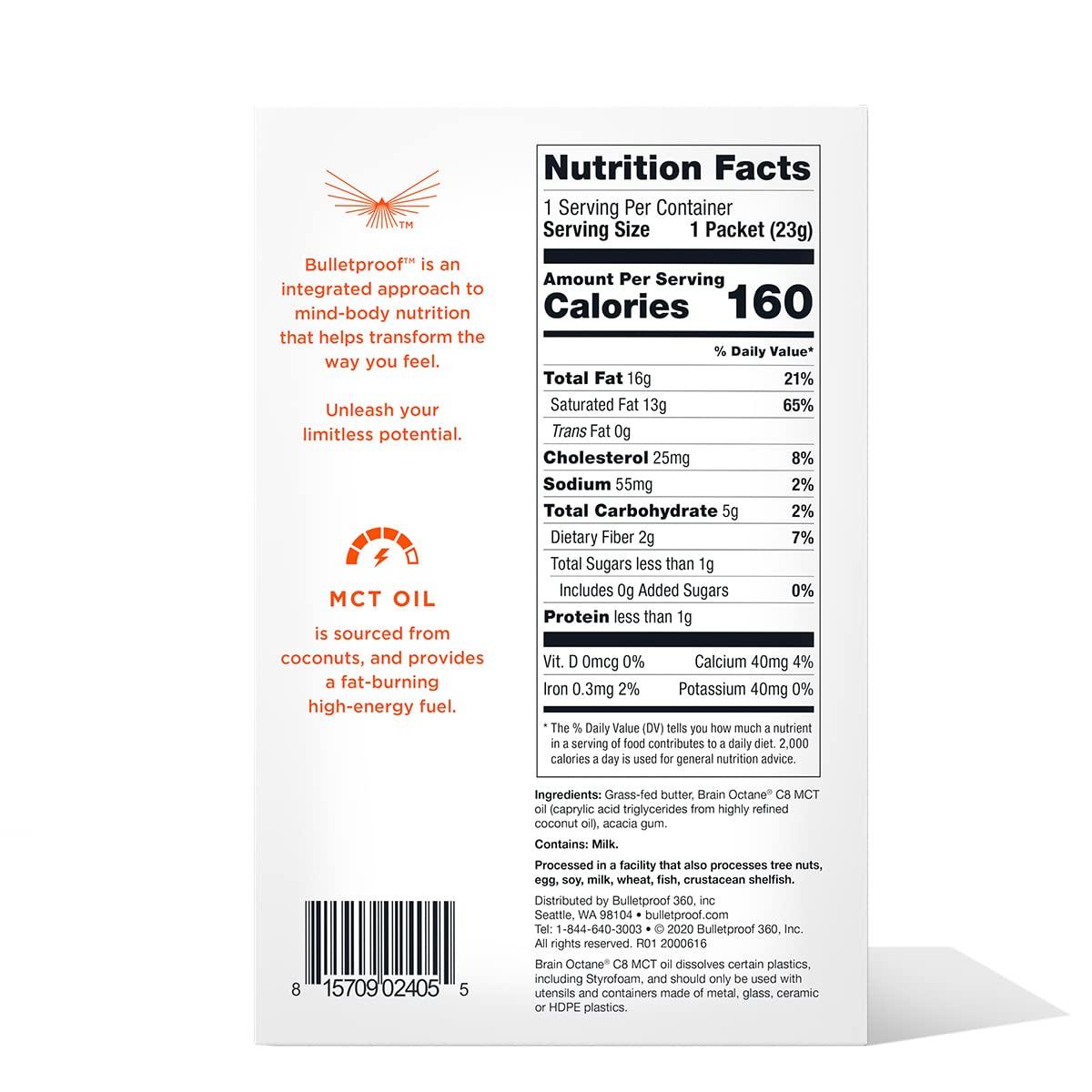 Bulletproof InstaMix Original Unflavored Keto Coffee Creamer Packets