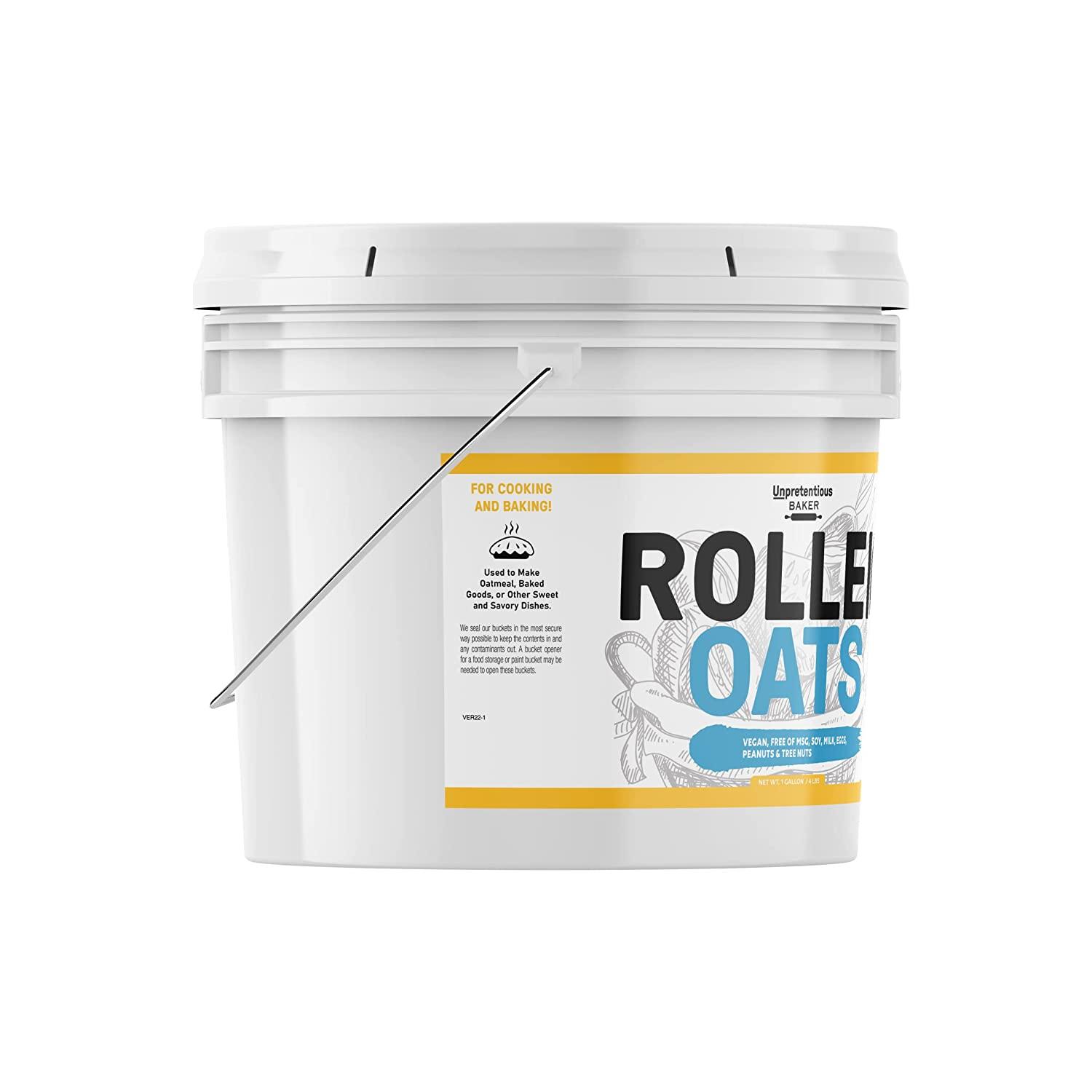 Rolled Oats By Unpretentious Baker, 1 Gallon, Old Fashioned Oats, Good