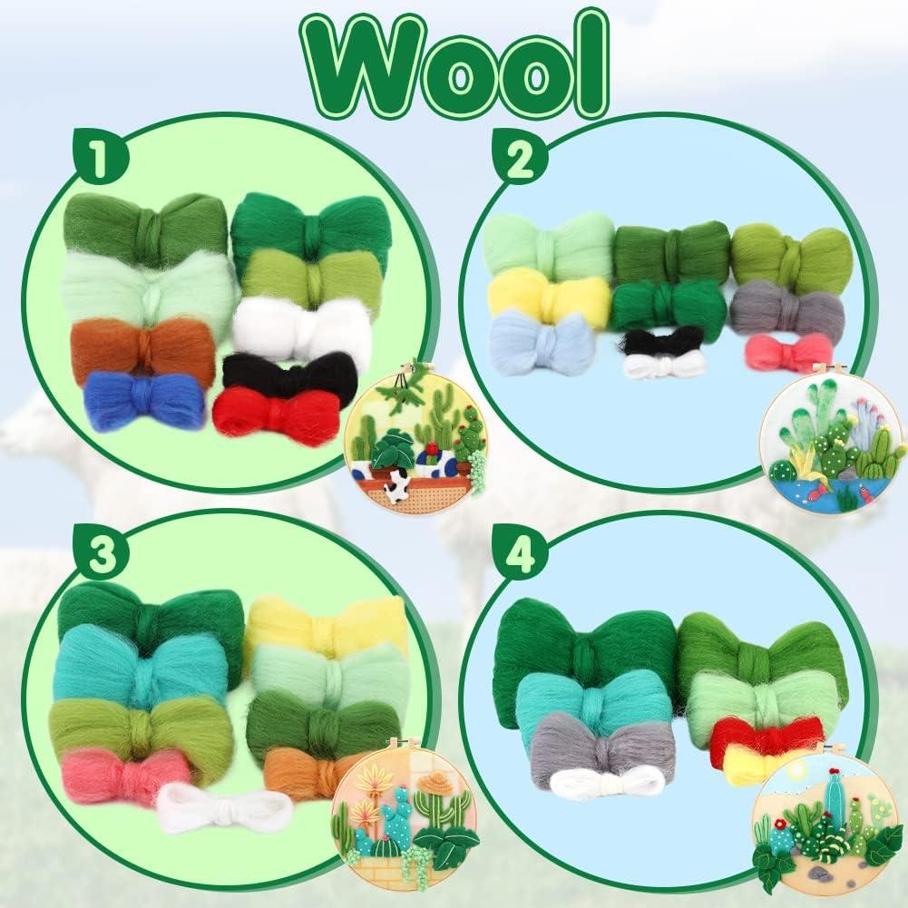 IMZAY Needle Felting Kit, 149 Pieces Needle Felting Tools for Beginner, 72 Colors Wool Roving Set, Wool Felting Kit with Wool Felt Tools and Foam