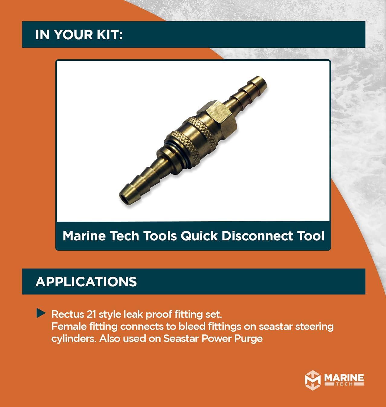 Marine Tech Tools Bleed Fitting Seastar Hydraulic Steering Kit Quick