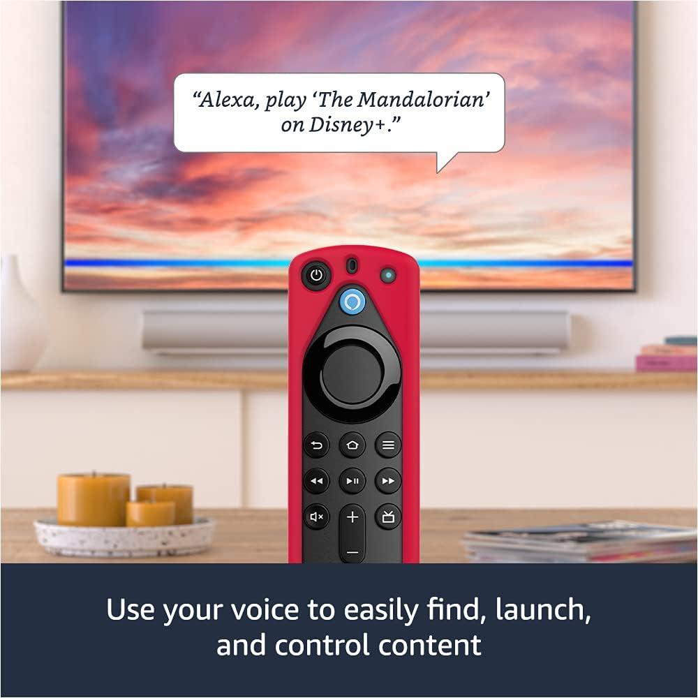 Fire TV Stick 4K Max Essentials Bundle with USB Power Cable and Remote  Cover (Red) with Accessory Essentials