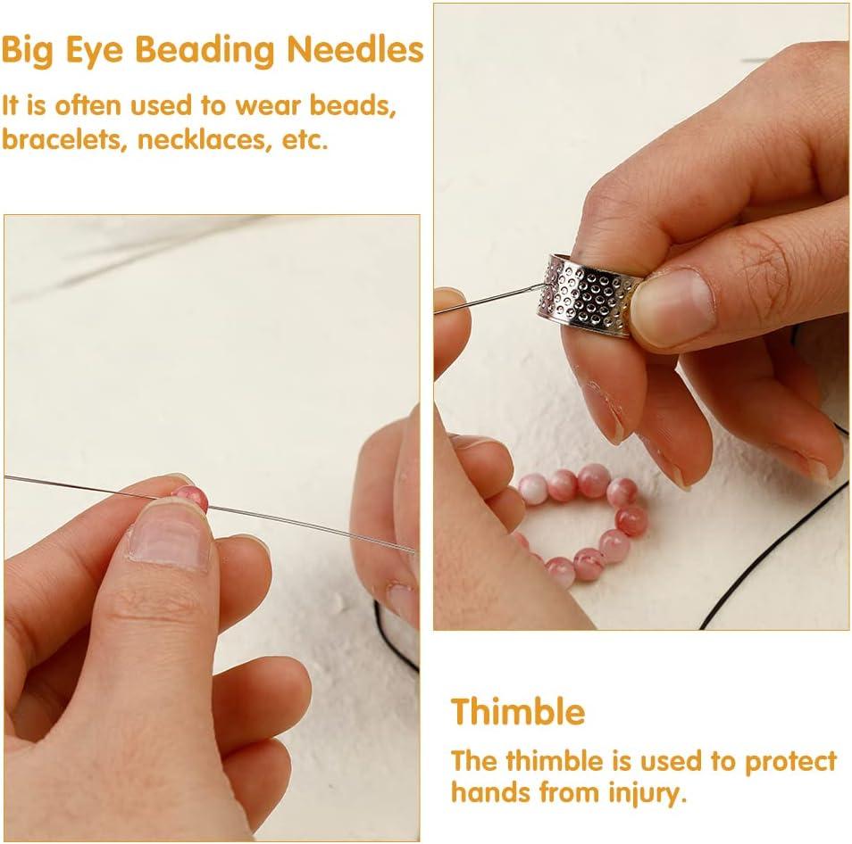 76 PCS Beading Needles Set, Include 60 Beading Needles, 8 Open Beading  Needles, 4 Convenient Threading Devices,Needle Threaders for Jewelry Making  B02