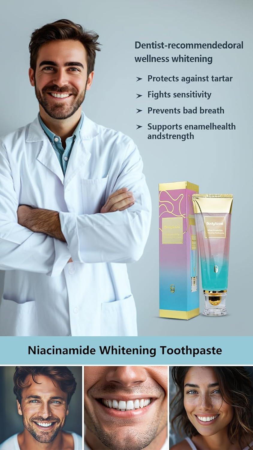 BodyAccel Nicotinamide Dazzle White Toothpaste | Intensive Whitening ...