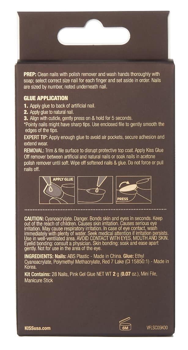 Kiss Velour Fantasy Nails 28 Count Long Purple