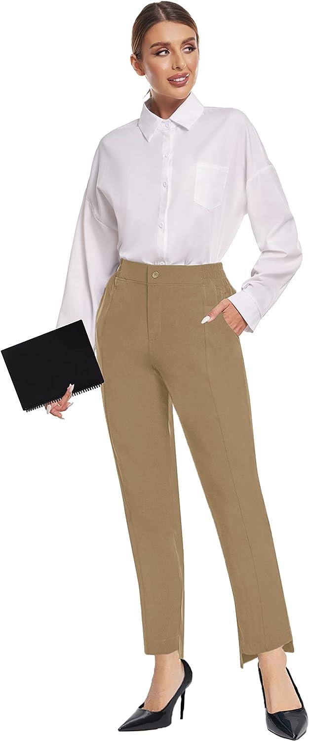 pbnbp Women's High Waist Dress Pants with Pockets Plus Suze Stretch Work  Pants for Women Dress Slacks for Women Work Casual S-4XL Summer Savings