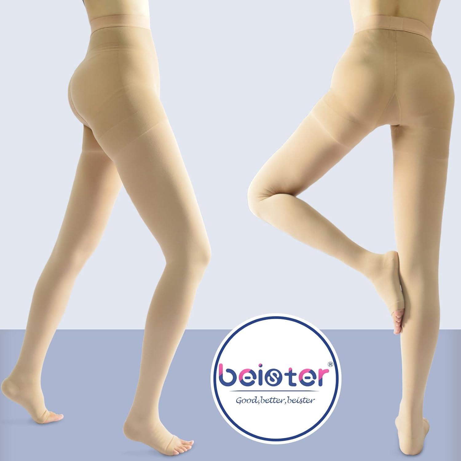 beister Medical Compression Tights for Women & Men Class 2 Open Toe