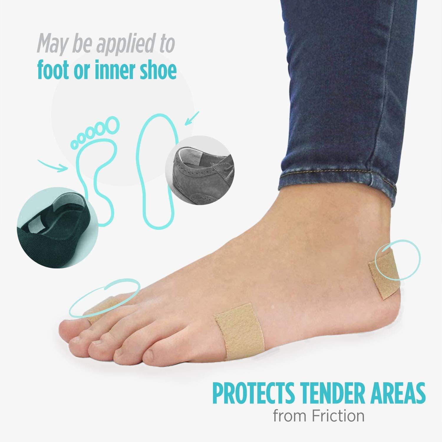 Comfort Zone Super Moleskin Padding, Protects Tender Areas of The Foot