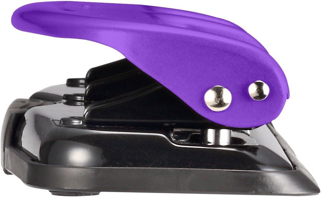 EZ Squeeze Three-Hole Punch, 12-Sheet Capacity, Purple-Black