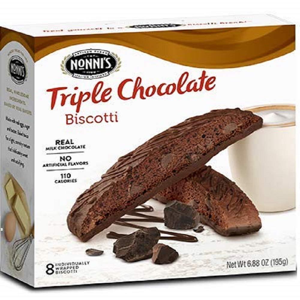 Nonni's Triple Chocolate Biscotti 8 Individually Wrapped Biscotti, 6.88