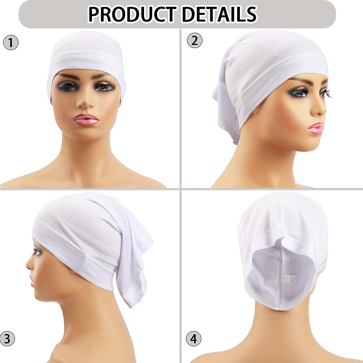 YIDM Donne Hijab Undercap Muslim Hijab 4 Pezzi Cuffia da Donna per