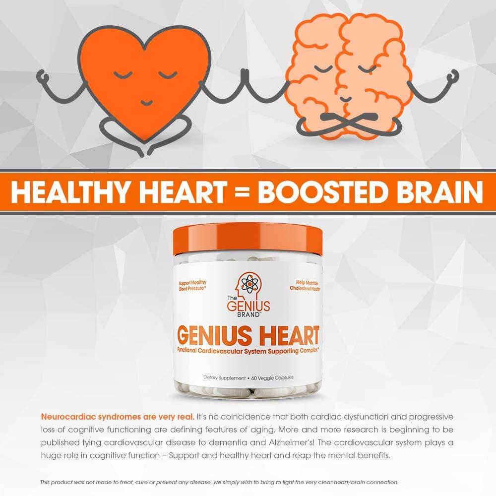 Genius Heart & Cardiovascular Health Supplement 60 Capsules for