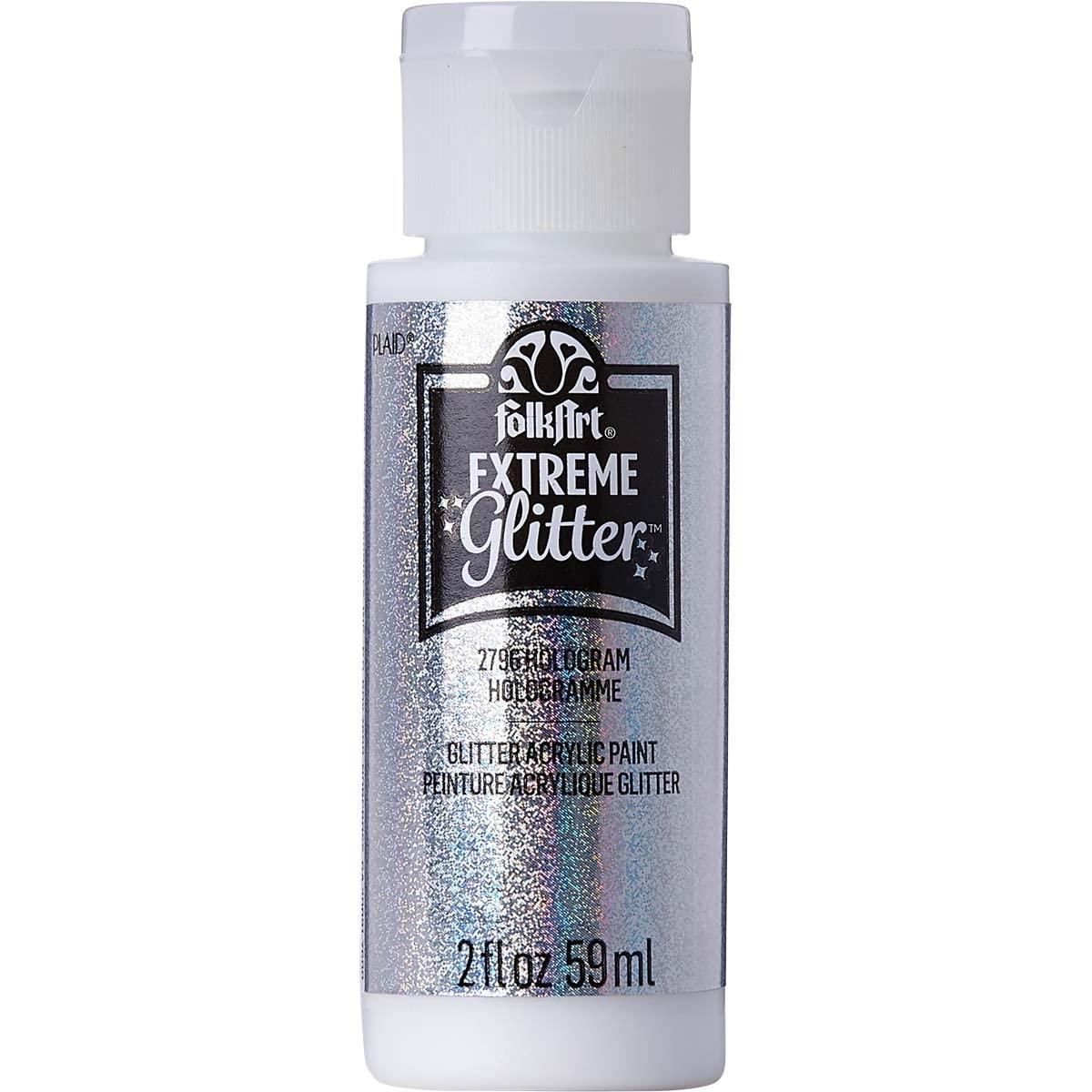 FolkArt Extreme Glitter Acrylic Paint in Assorted Colors (2 oz) 2796  Hologram (XGLT-2796)