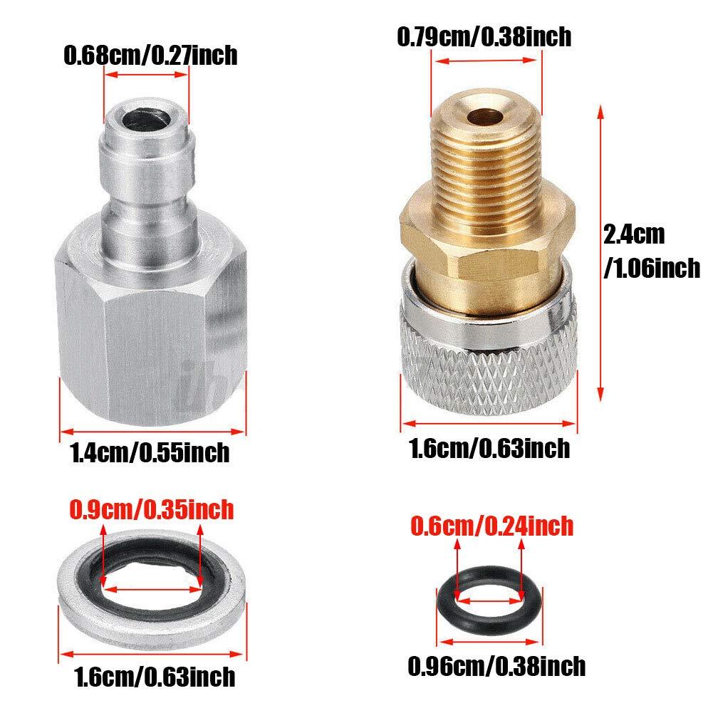 Manloney LLC 8mm Foster QuickDisconnect Fittings 1/8 BSPP Male/Female