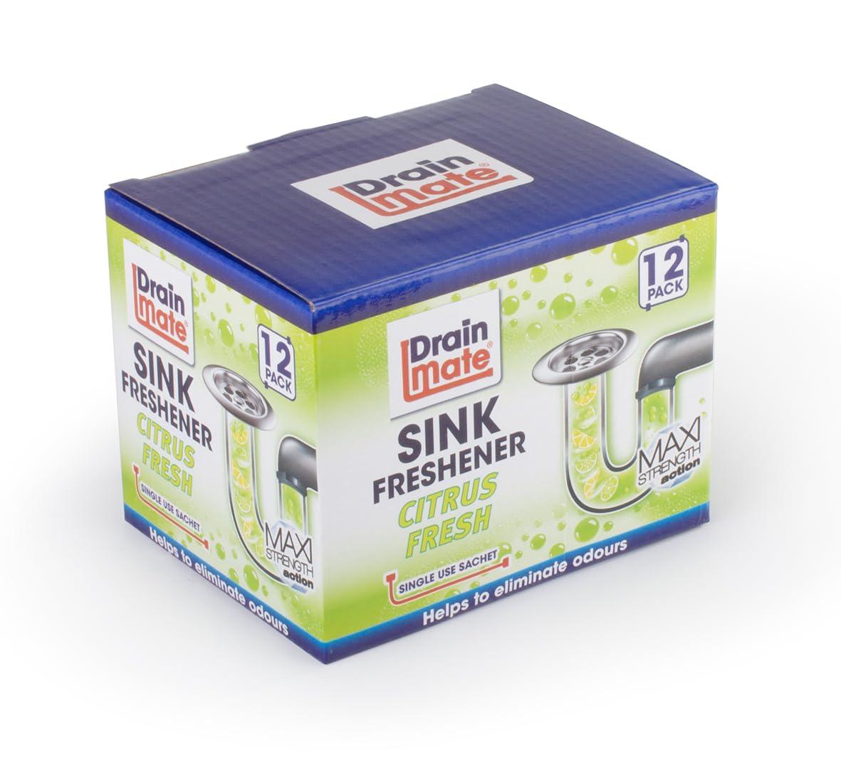 Drain Mate Plug Hole Sink and Drain Freshener 12 Sachets Leaves your sink plug and drains