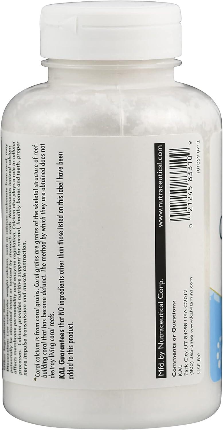 KAL Coral Calcium Powder 1000 mg Tablets Unflavored 8 Ounce