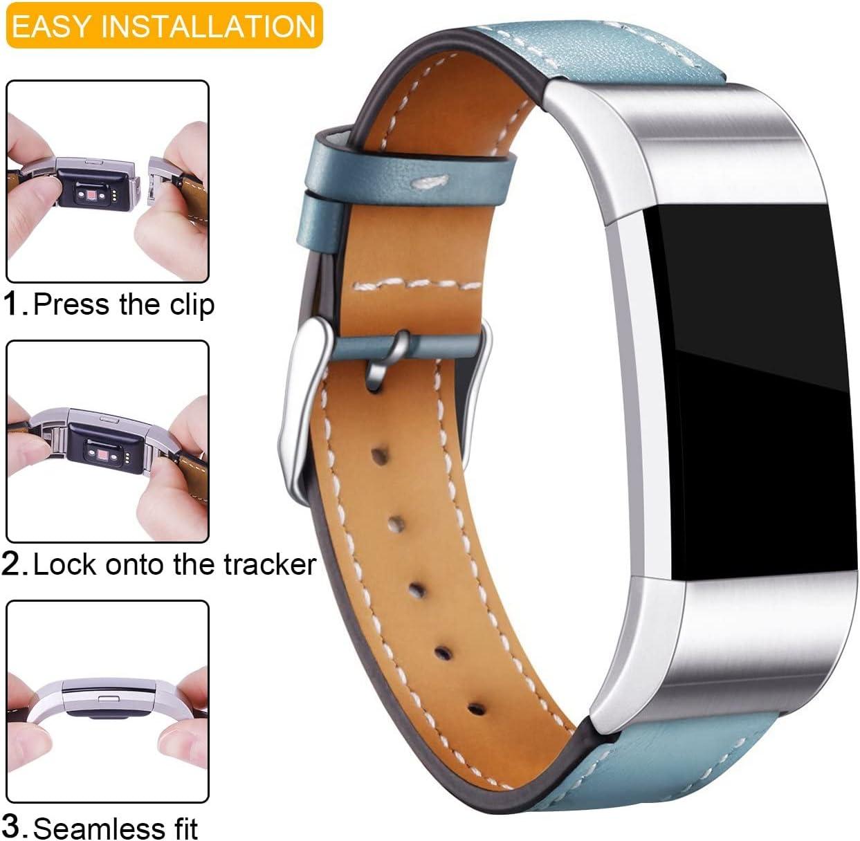 Leather strap for top fitbit charge 2
