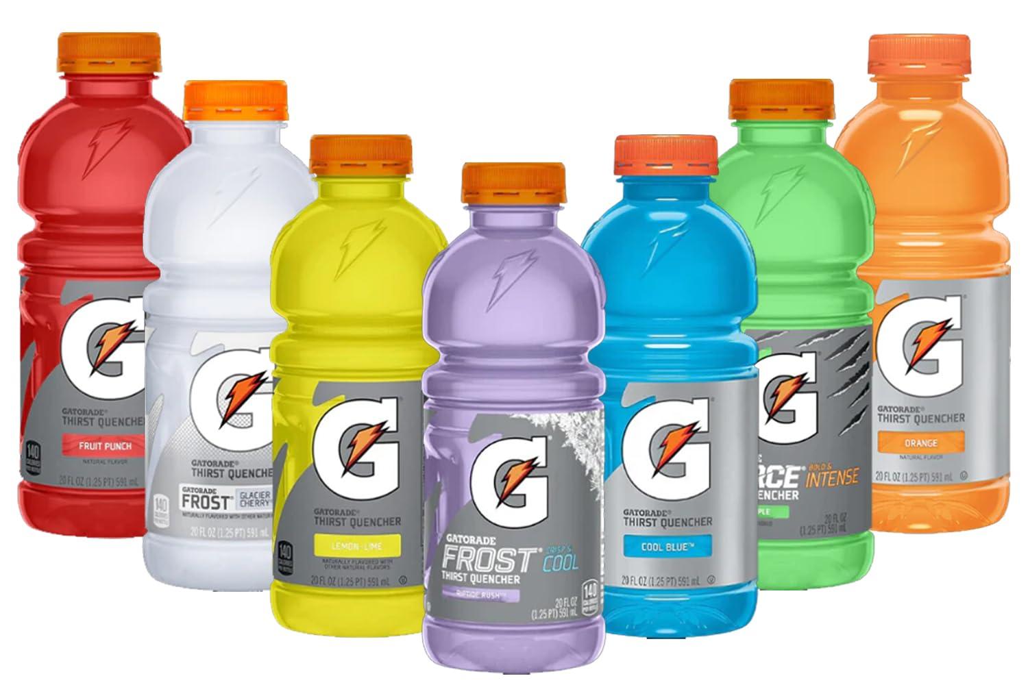 Gatorade Sports Drinks Variety Pack Electrolyte Beverage 591ml Each