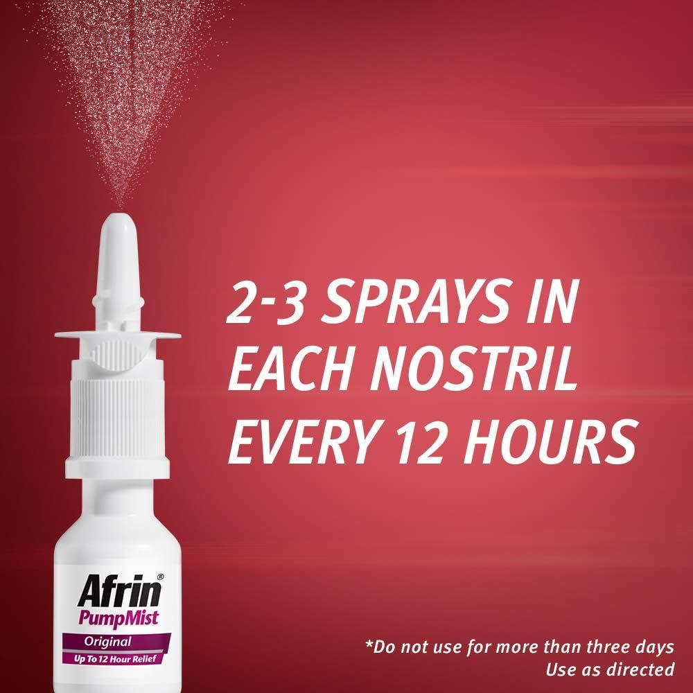 Afrin Original Maximum Strength 12 Hour Sinus Congestion Relief Pump