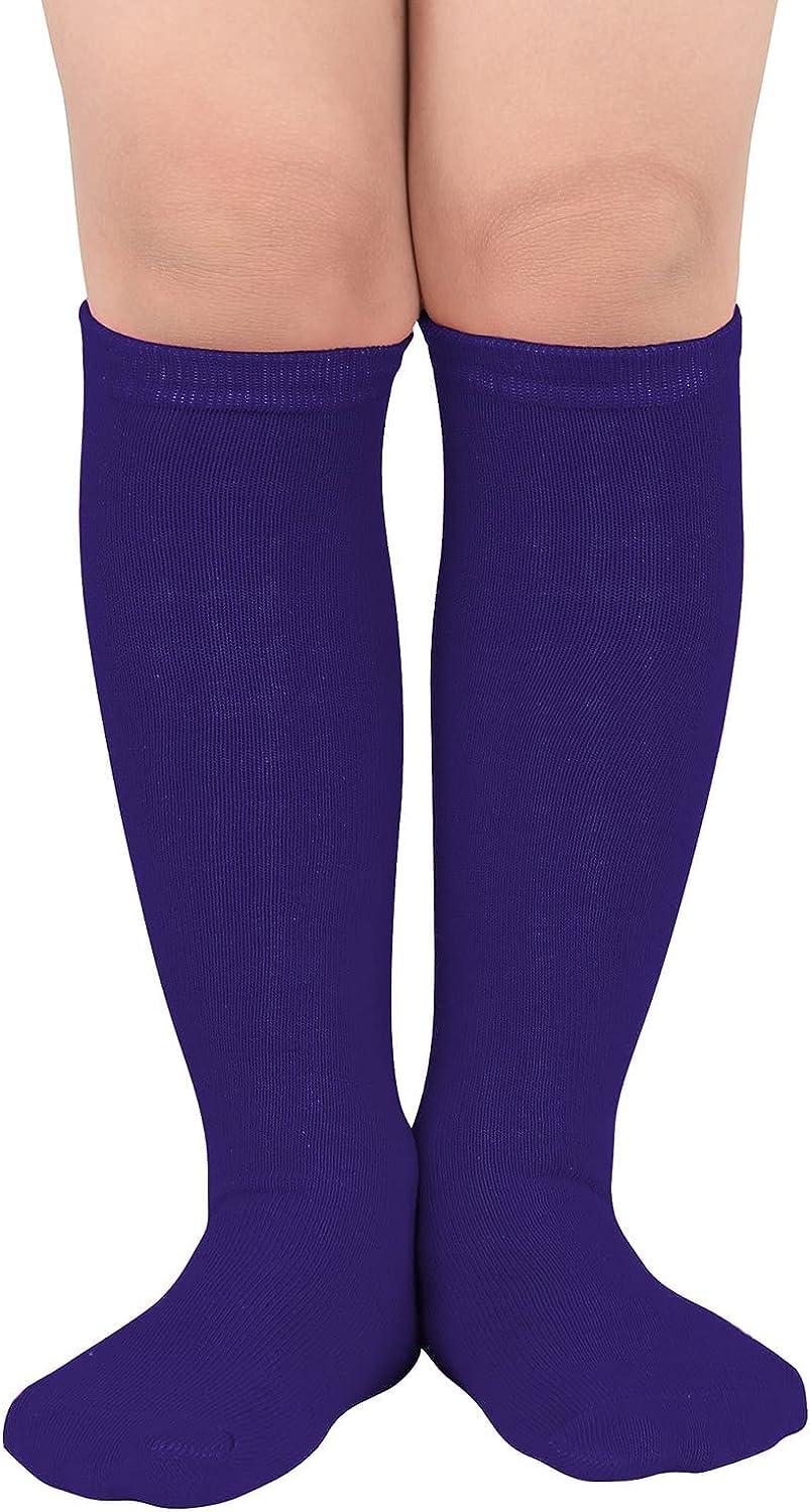 Purple knee high sports socks discount