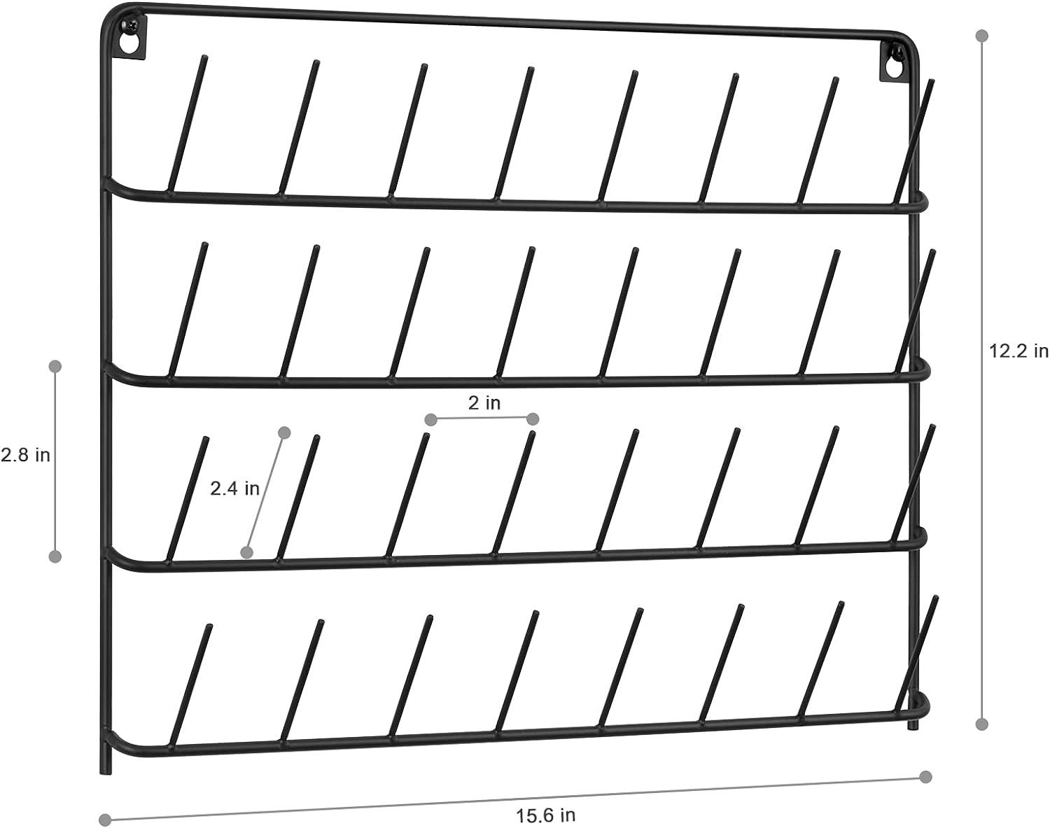 4 Pack Wall-Mounted Sewing & Embroidery Thread Rack - Large 32-Spool ...