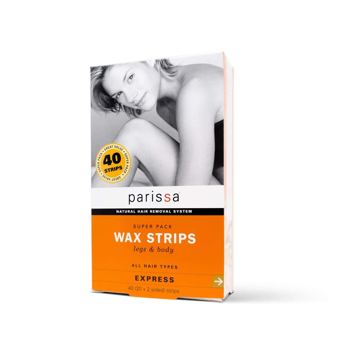 Legs & Body Wax Strips, Parissa Hair Removal Waxing Strips for Legs, Body, Bikini, Arms