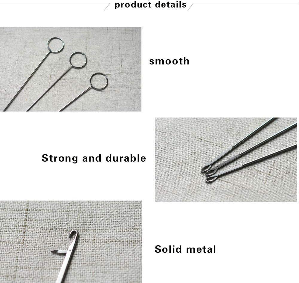 Needle Hook, 4 Pcs Stainless Steel Latch Hook Supplies, 2 Sizes