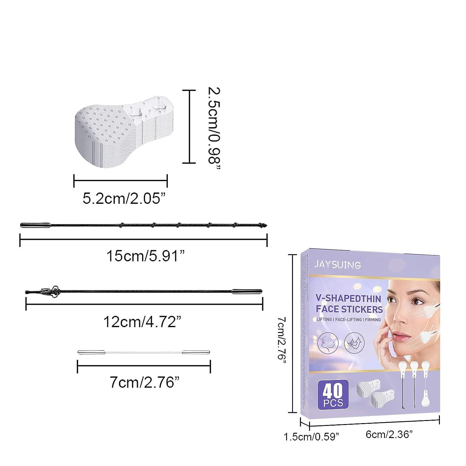 40Pcs/10Sheets/Pack Waterproof V Face Makeup Adhesive Tape