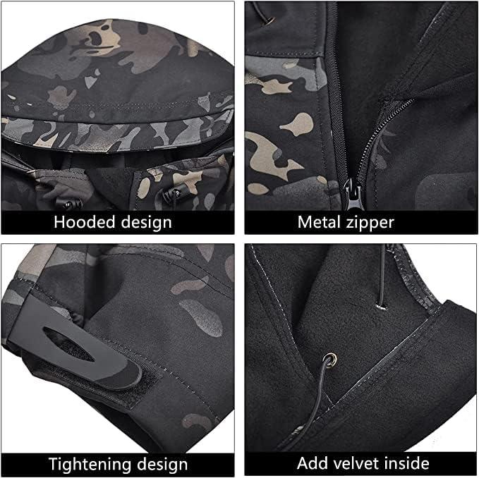 HANWILD Men's Tactical Jacket and Pant Military Soft Shell Suits Polar  Fleece Winter Outdoor Camouflage Hooded Multicam Cp Medium