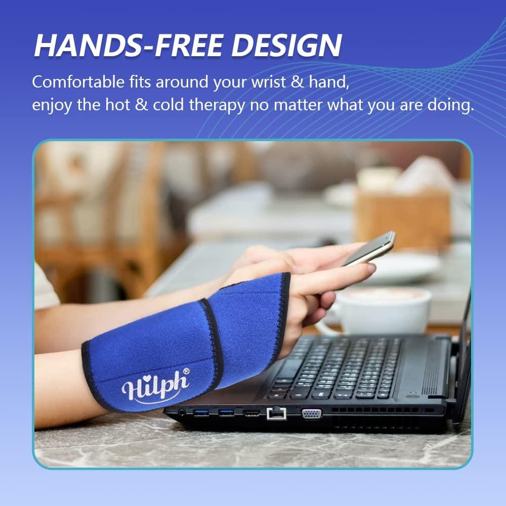 Hilph Wrist Ice Pack Reusable Gel Cold Wrap for Carpal Tunnel
