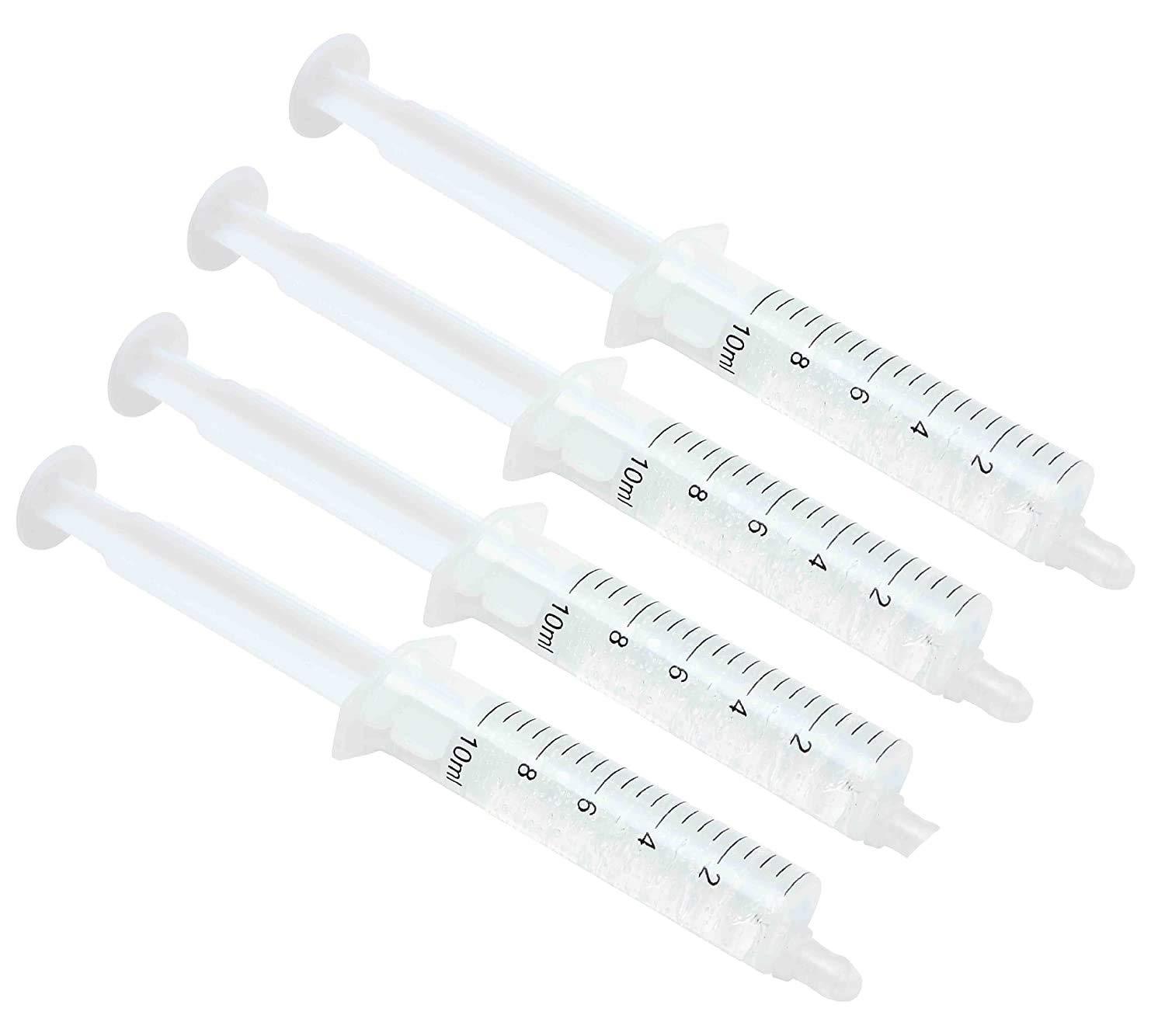 4 Syringes of 10ml Teeth Bleaching Whitening 22 Gel Syringes Free Shade Guide
