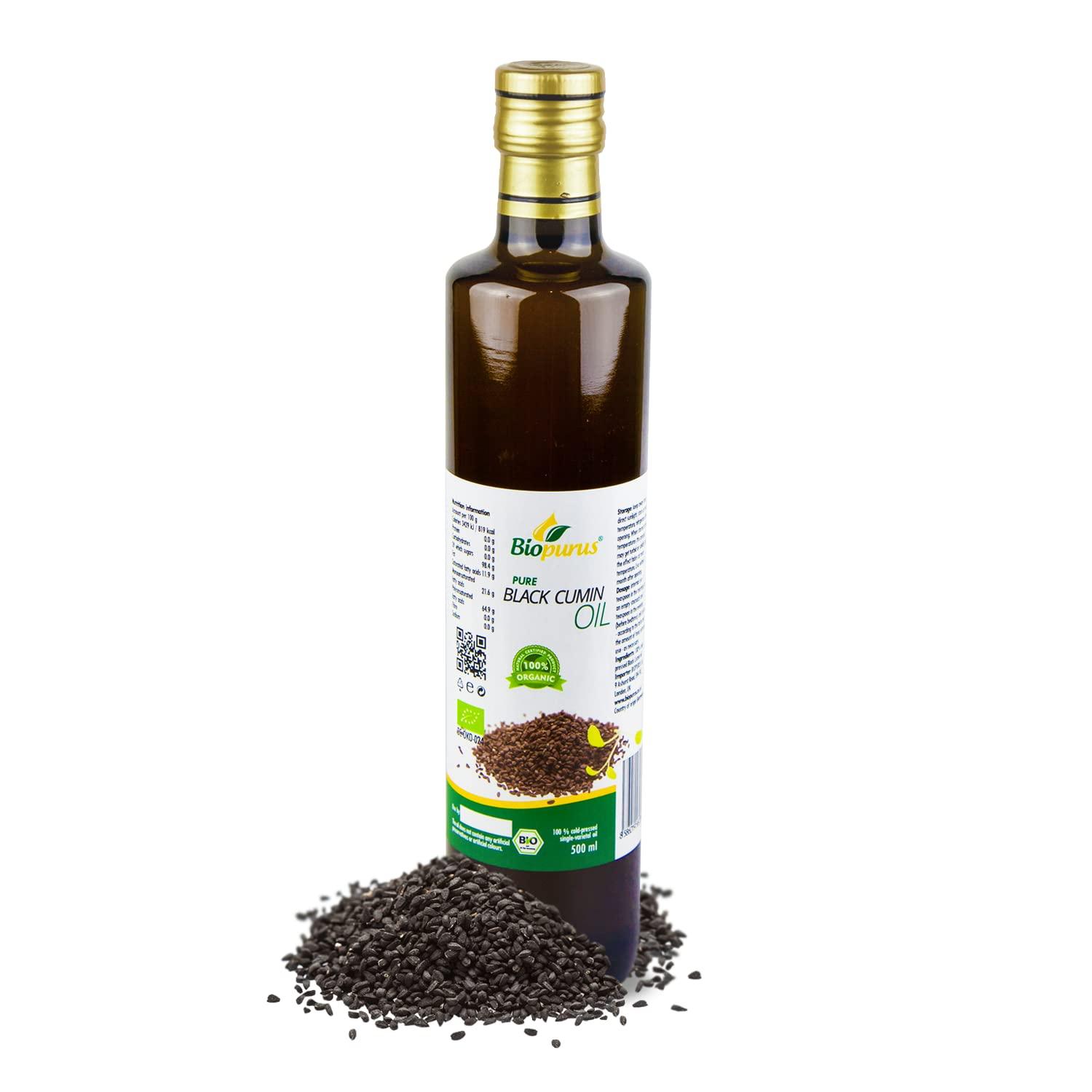 Biopurus Organic Cold Pressed Black Seed Oil 500ml from Egypt
