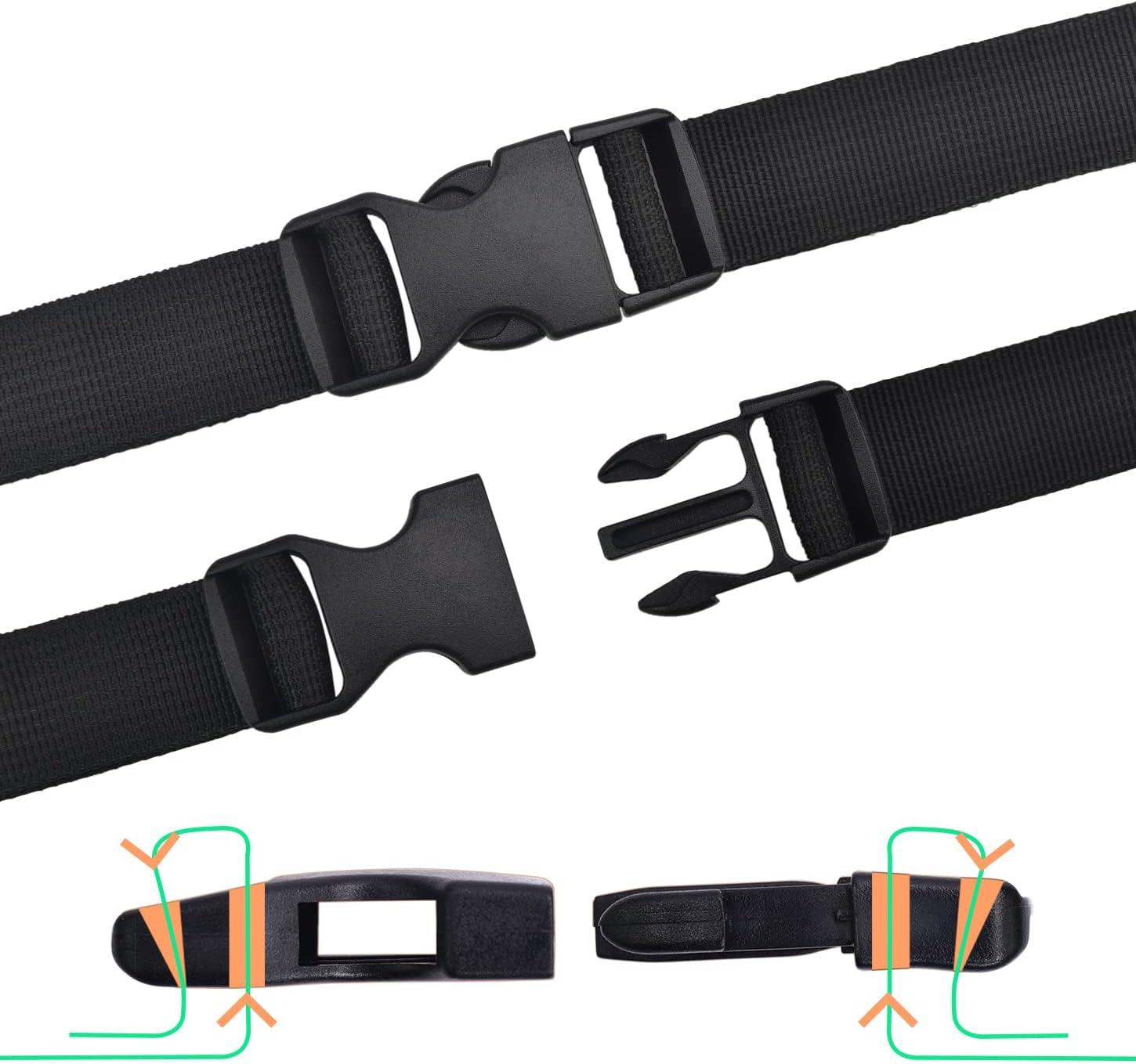 6 Pack 1 Buckle Quick Side Release Buckles Dual Adjustable No Sewing Clips  Snaps Heavy Duty Plastic Replacement for Nylon Webbing Straps Backpack  Fanny Pack Belt Dog Collars