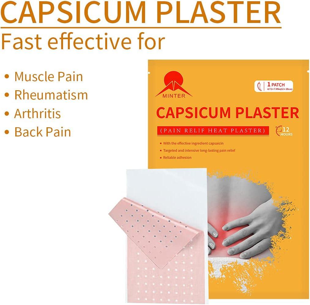 MT Healthy 20 Pcs Capsicum Plaster Capsaicin Patch for Pain Relief (7.