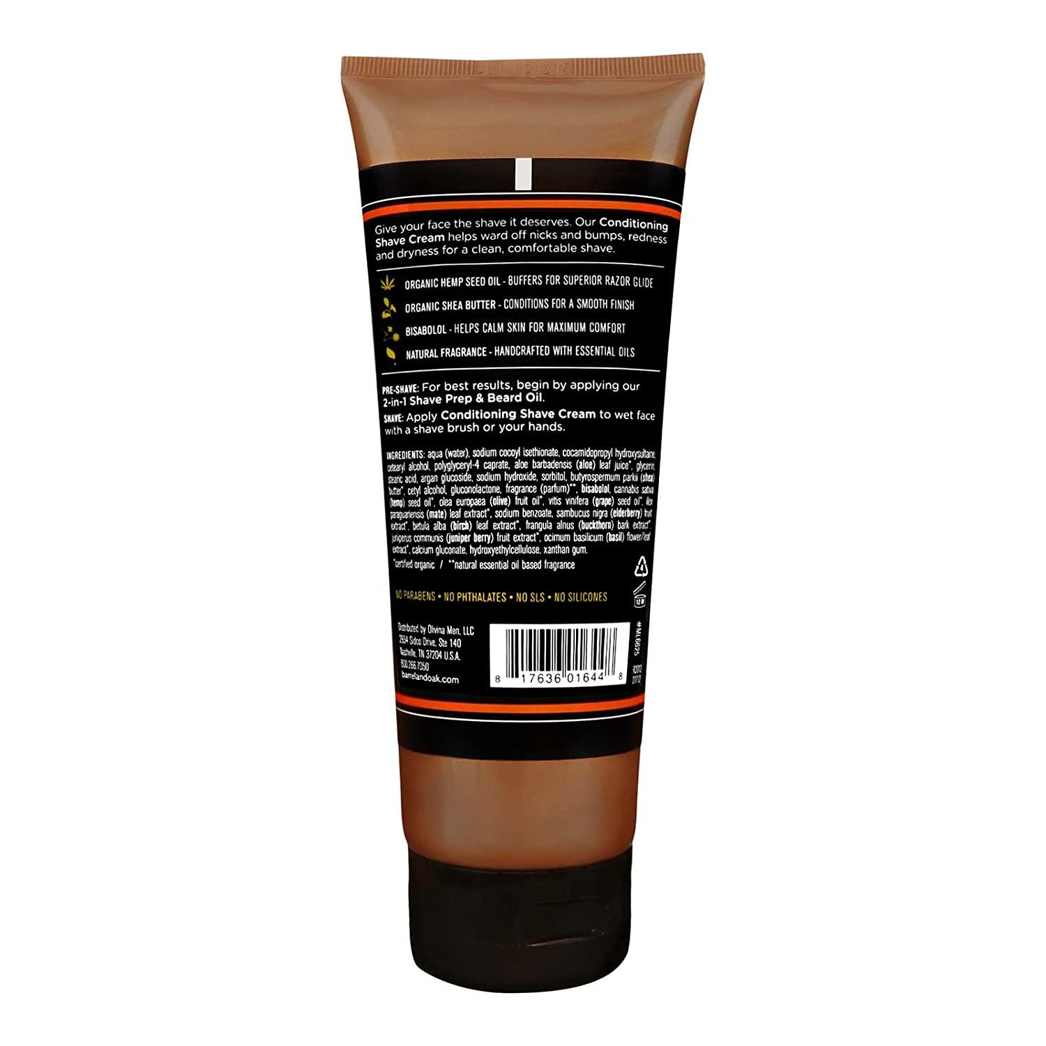 Barrel and Oak Conditioning Shave Cream, Men's Shaving Cream