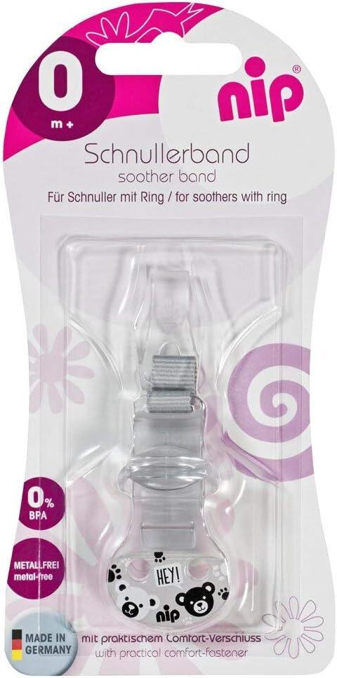 Nip Pacifier Band with Hook Unisex Bear Design for Babies