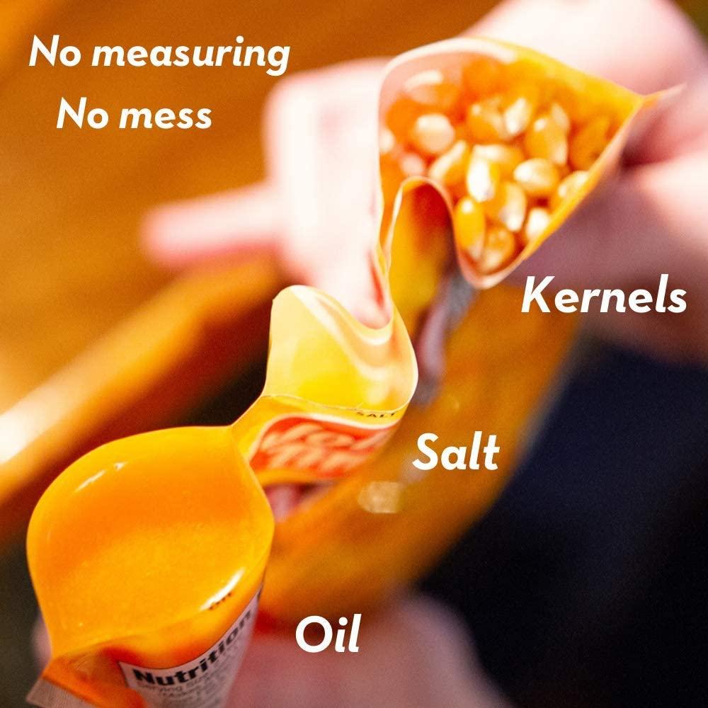 Measurements for popcorn,oil & salt