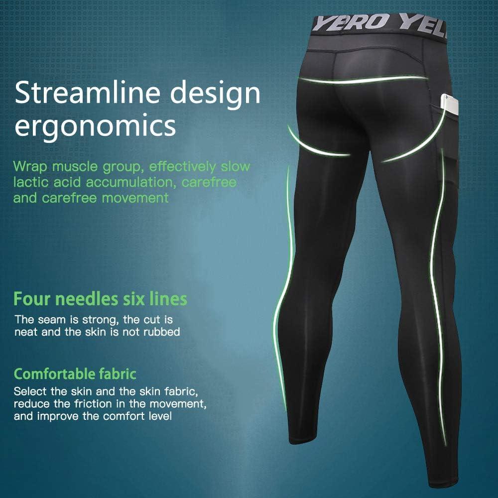 Buy Yuerlian 1 or 3 Pack Men's Compression Pants Running Tights