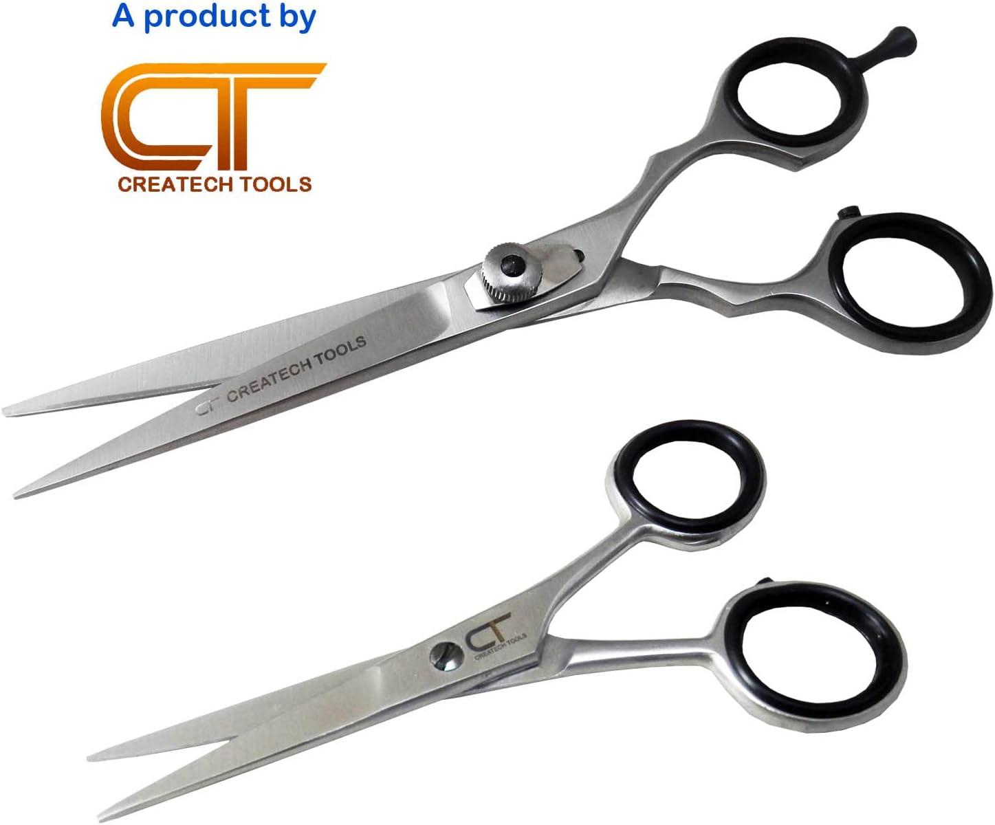 Createch Tools CT Hair Scissors Set 6 inch Hair Cutting and 4 inch