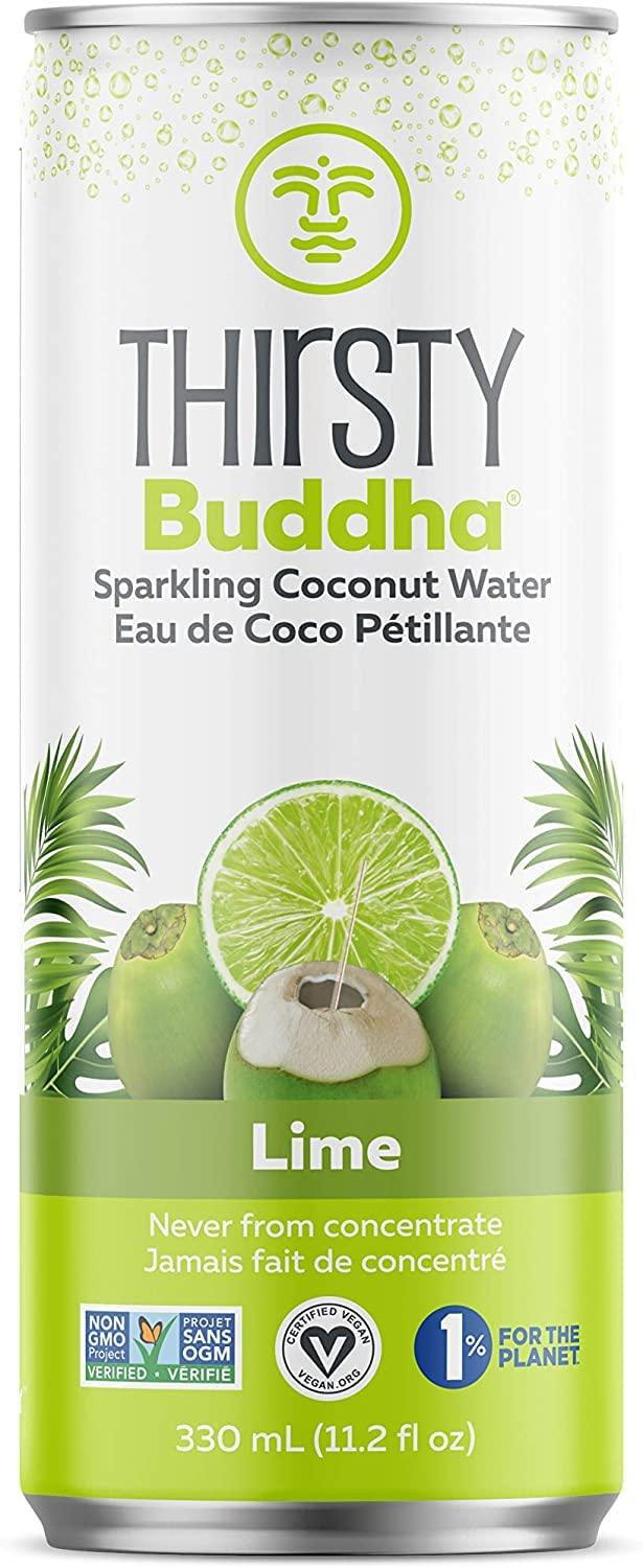THIRSTY BUDDHA Sparkling Coconut Water Lime 12/330ml
