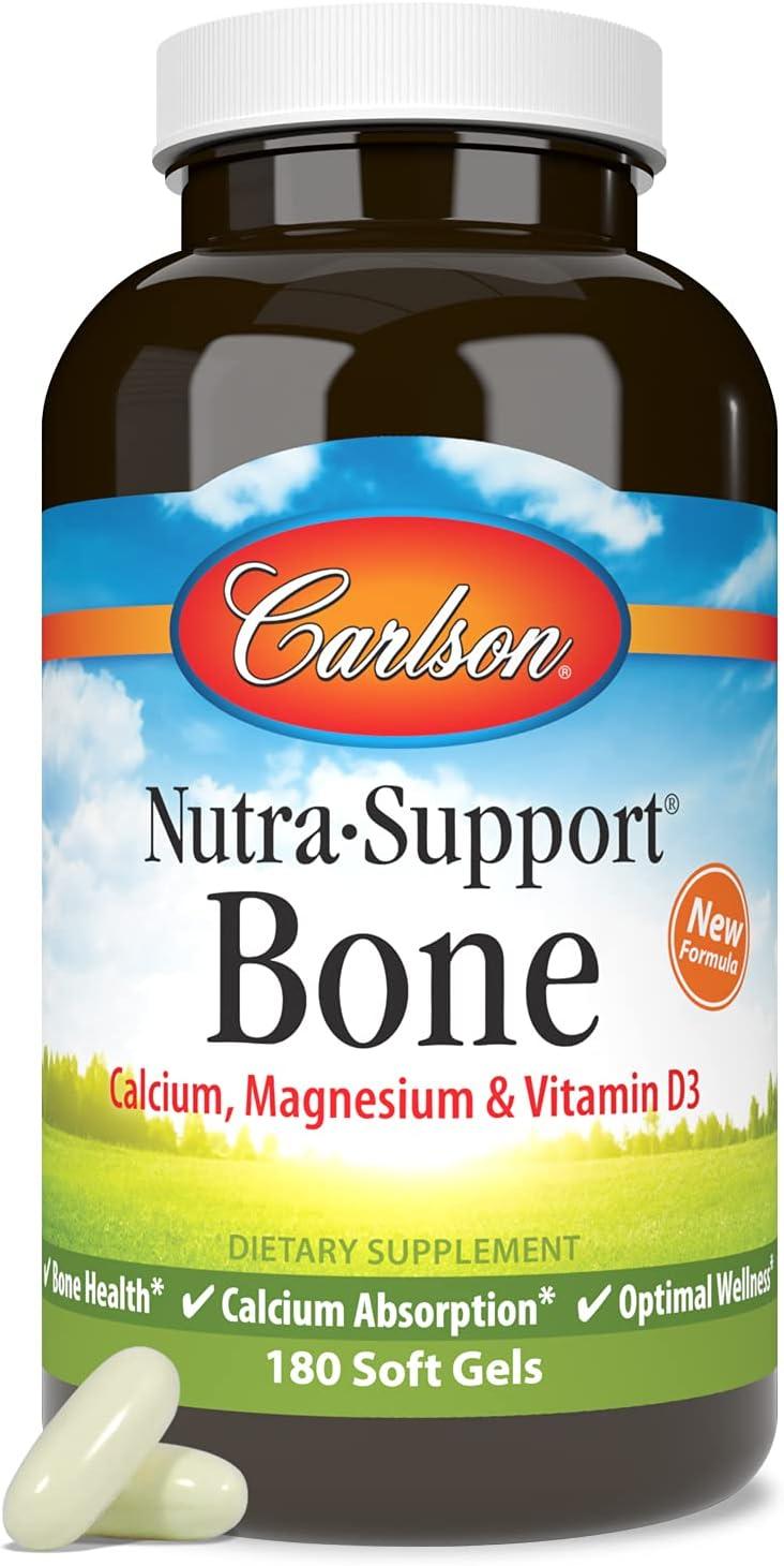 Carlson NutraSupport Bone Calcium Magnesium & Vitamin D3 Bone Health