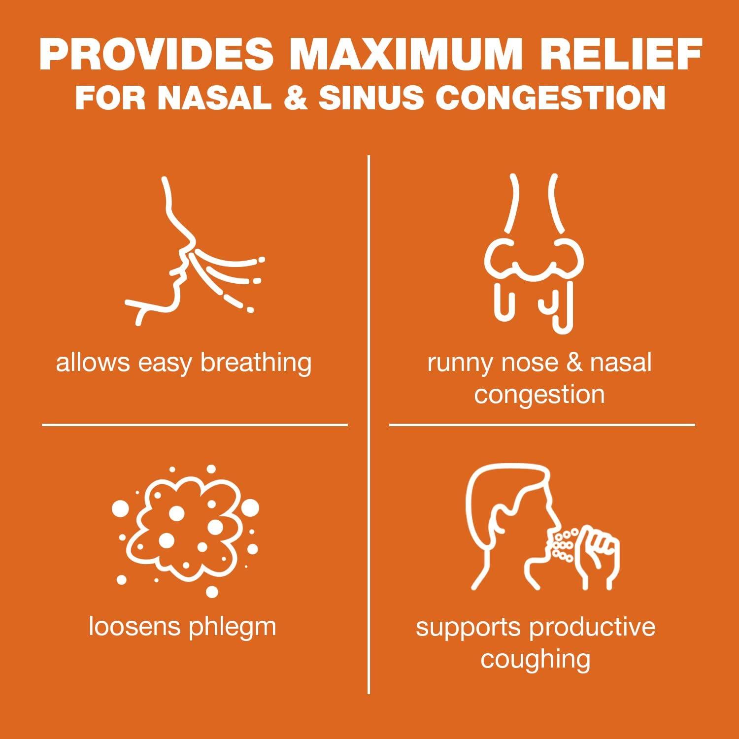 GenCare Nasal Decongestant Tablets 300 ct Bottle, NonDrowsy Sinus Relief for Allergies & Illness