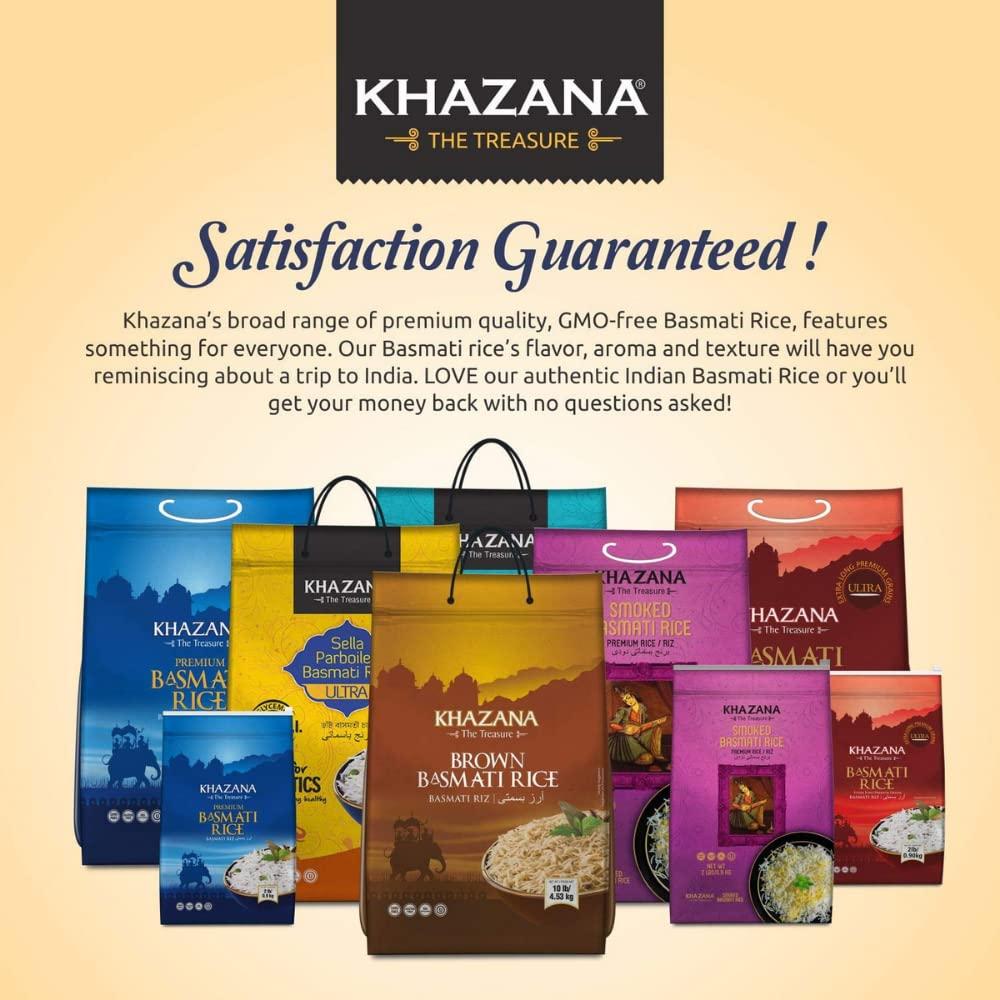 Khazana Premium Brown Basmati Rice 10lb Bag NonGMO, GlutenFree