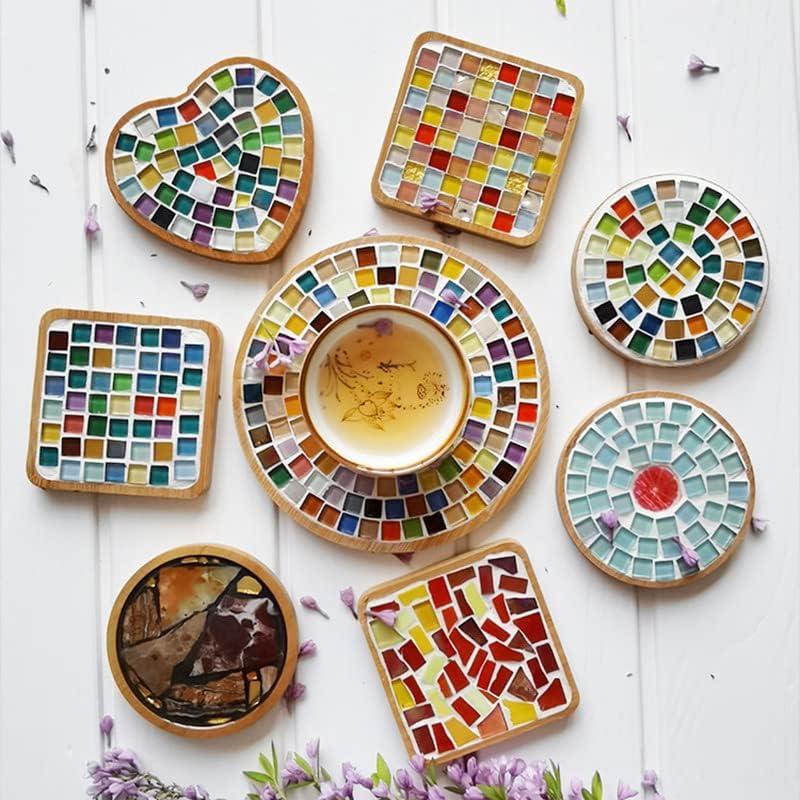 50pcs Mosaic Tile Square Mix Bulk DIY Pieces 1X1cm Stained Glass Used for  Vases Picture Frames Coasters Home Art Decoration - AliExpress