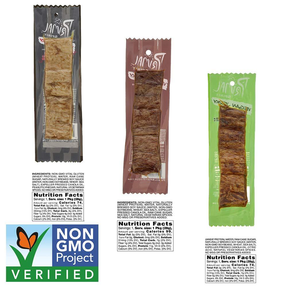 Primal Spirit Vegan Jerky Seitan Power Pack, 10 g. Plant Based