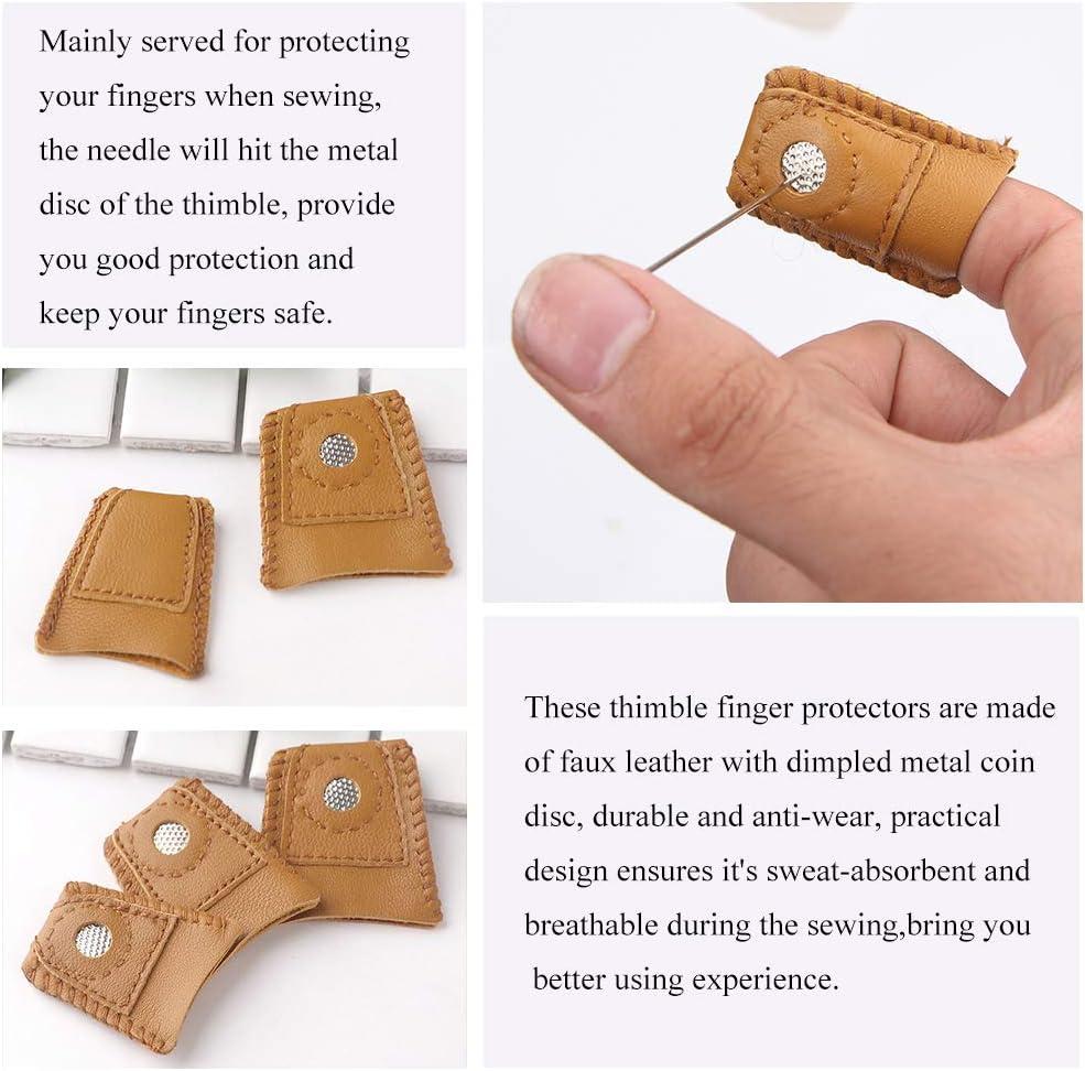 8 Pcs Sewing Thimble + 30 Pcs Sewing Needles Finger Protector