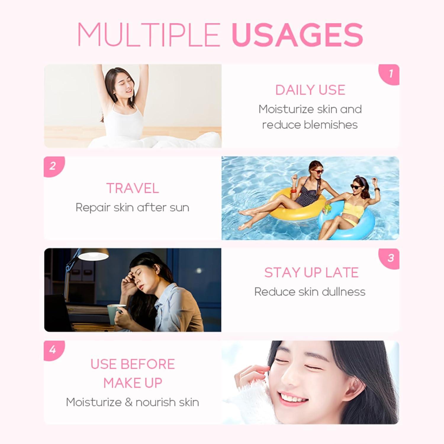 ボディ・フェイスケア SPANIST BATH TIME ESTHE SAKURA Japan-Sakura Skincare Set | Complete Daily Skincare Kit for
